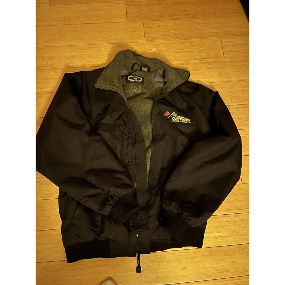 Vintage National Corvette Owners Association Bomber Jacket Black Mens - Small